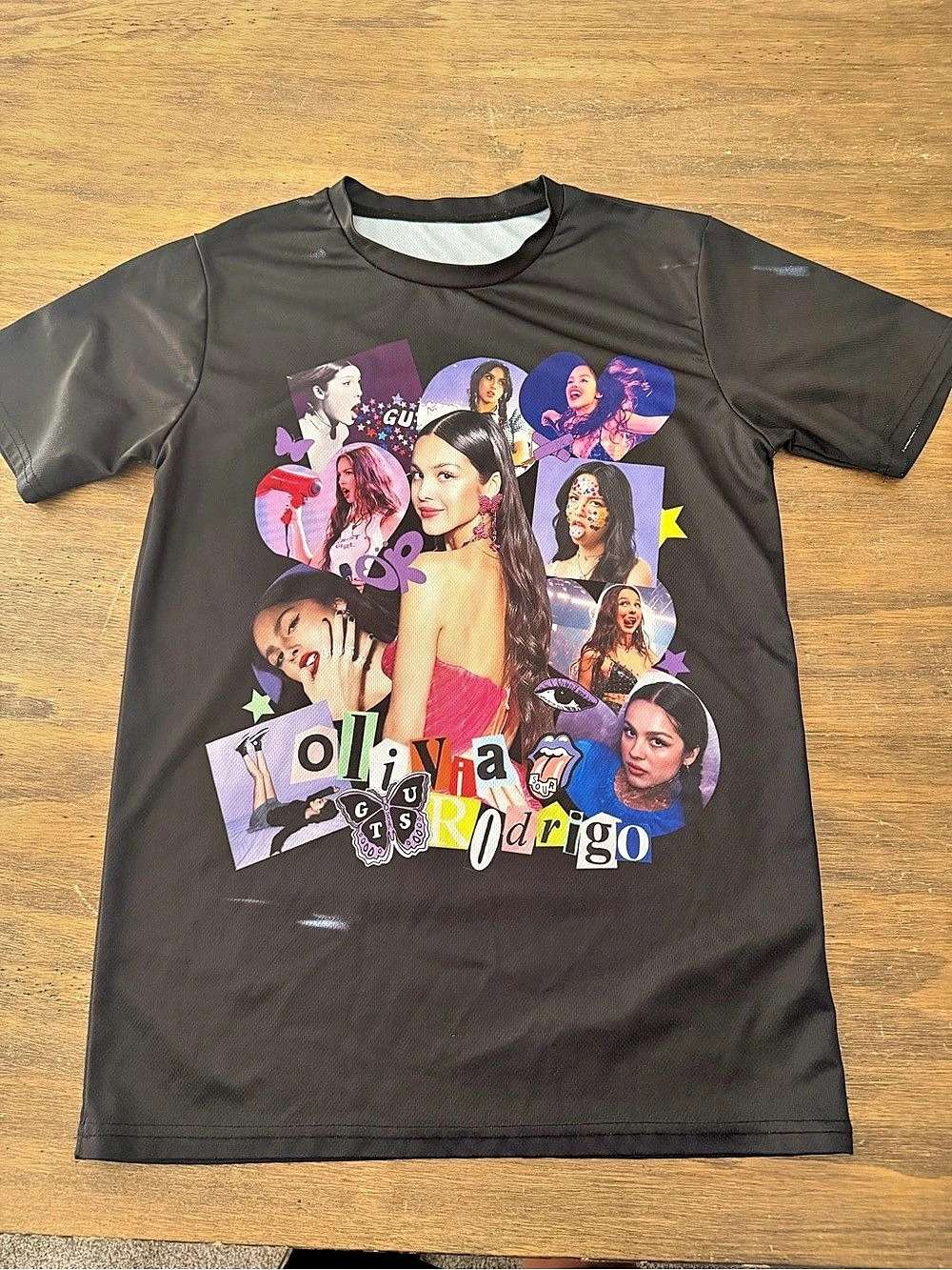 Olivia Rodrigo Graphic Short Sleeve Tee Size 4 Black & Multicolor